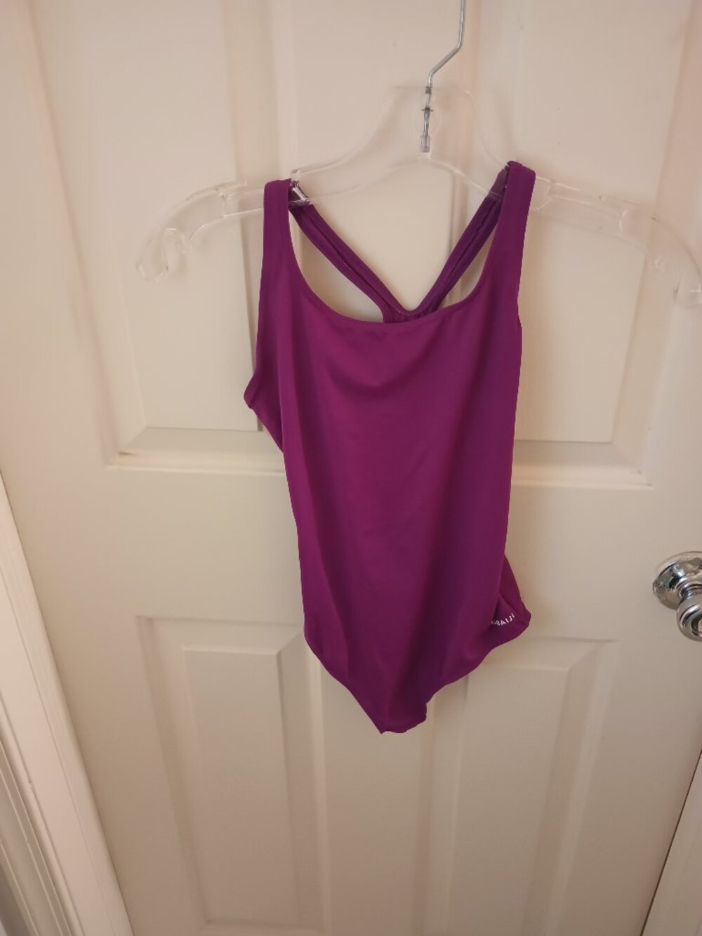Girl's 14 Purple One-Piece racing Swimsuit - Decathlon Nabaiji